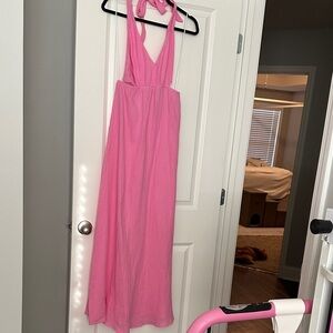 Show me your mumu pink halter dress